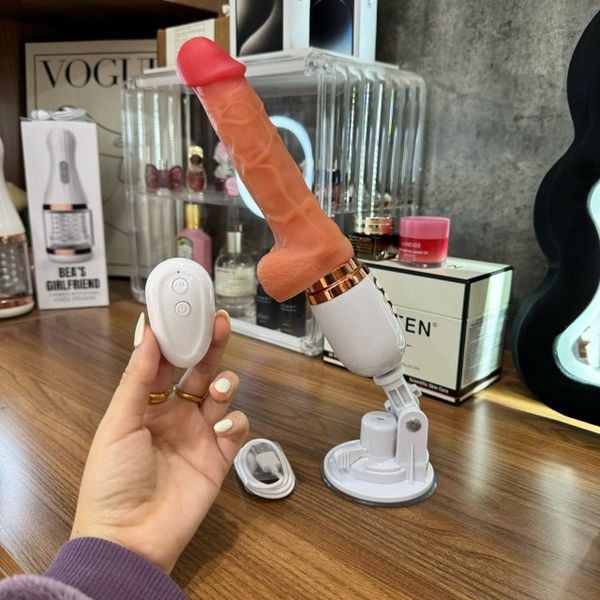  Dương Vật Dính Tường Telesco 10 Chế Độ Rung Thụt Ngoáy 