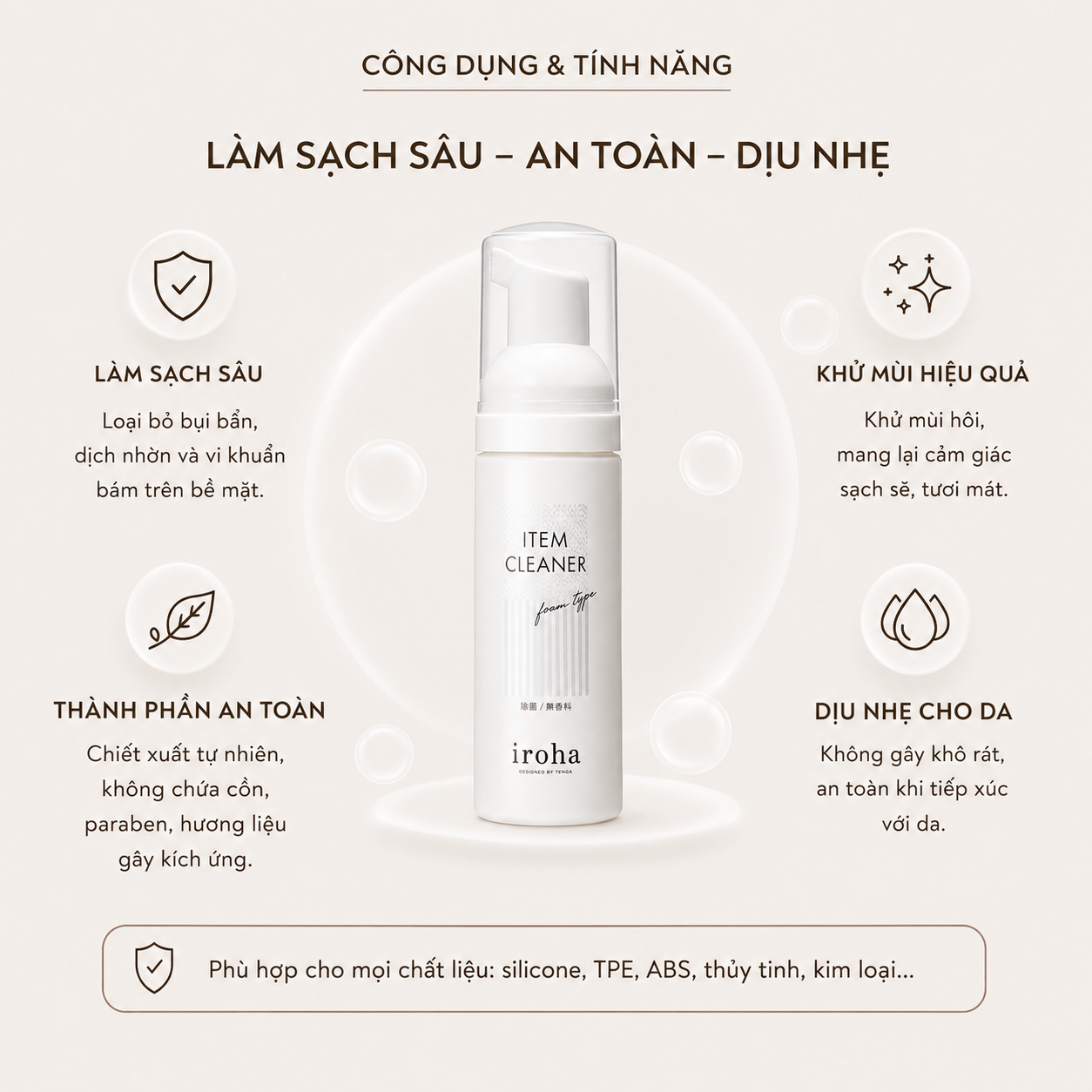  Dung Dịch Vệ Sinh Đồ Chơi Iroha Item Cleaner Dạng Bọt 