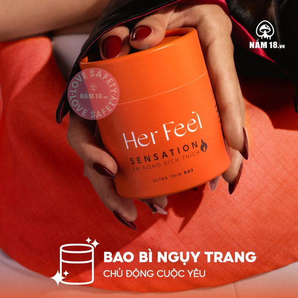 Bao Cao Su Nóng Ấm PlayAh Her Feel Sensation Hương Nước Hoa
