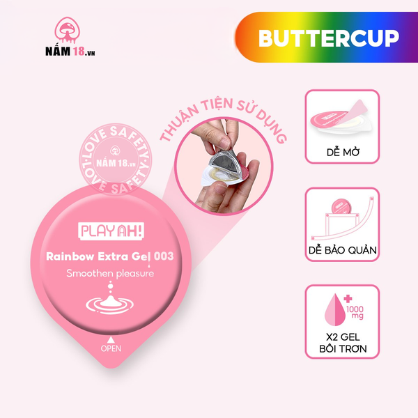  Bao Cao Su Siêu Mỏng PlayAh Rainbow Gel 003 