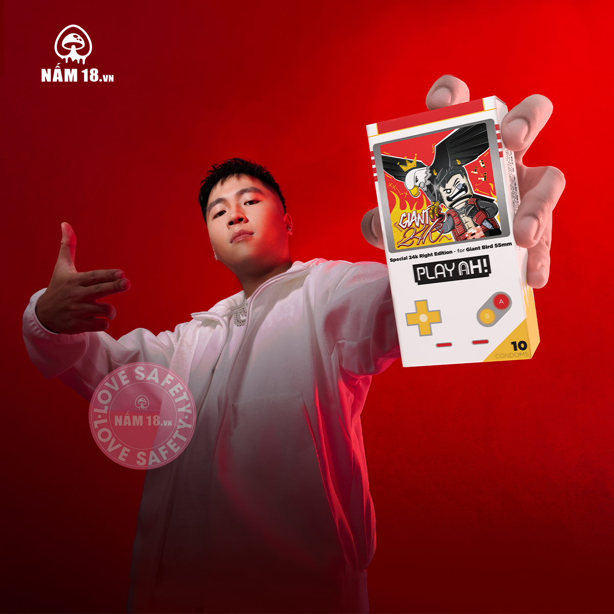  Bao Cao Su Size Lớn 55mm Playah Giant Invisible 