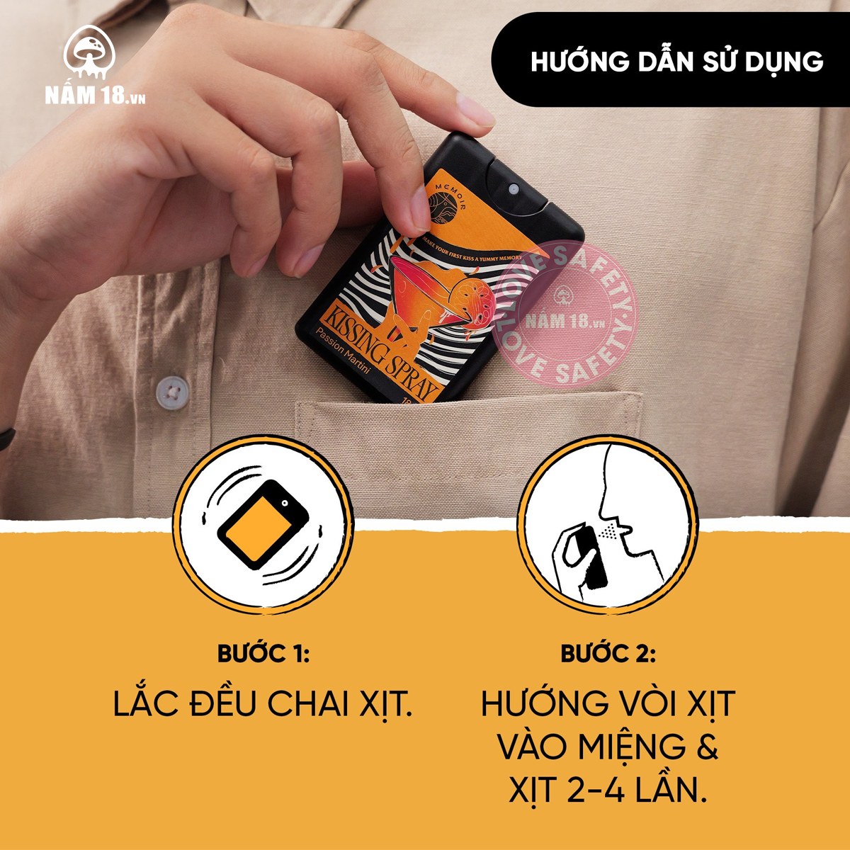  Xịt Thơm Miệng Cấp Tốc PlayAh Hương Chanh Dây Martini 