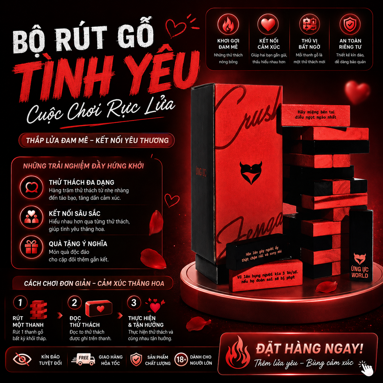  Bộ Rút Gỗ Tình Yêu Crush Tower 