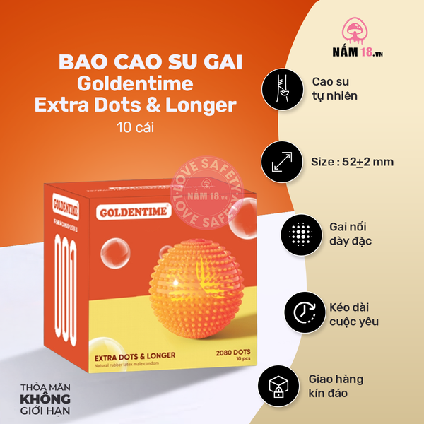  Bao Cao Su Gai Goldentime Extra Dots & Longer 