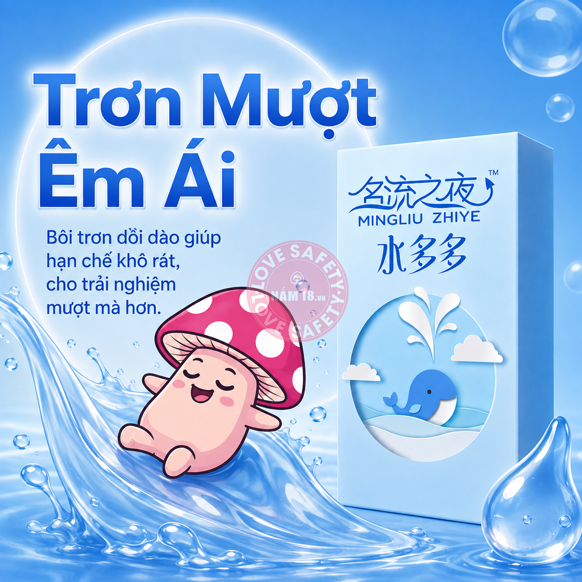  Bao Cao Su Gia Đình Siêu Mỏng Cá Heo Xanh MingLiu 