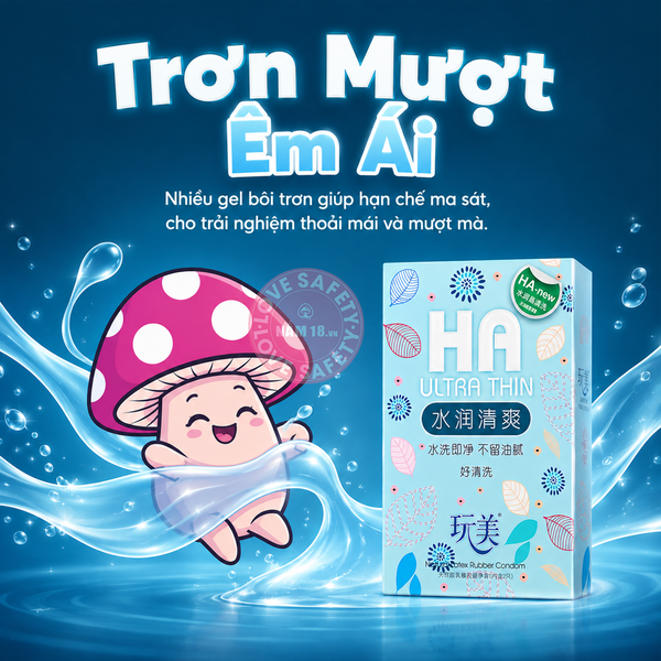 Bao Cao Su Gia Đình Siêu Mỏng HA Ultra Thin