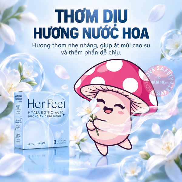  Bao Cao Su Siêu Mỏng Her Feel HA Nhiều Gel 