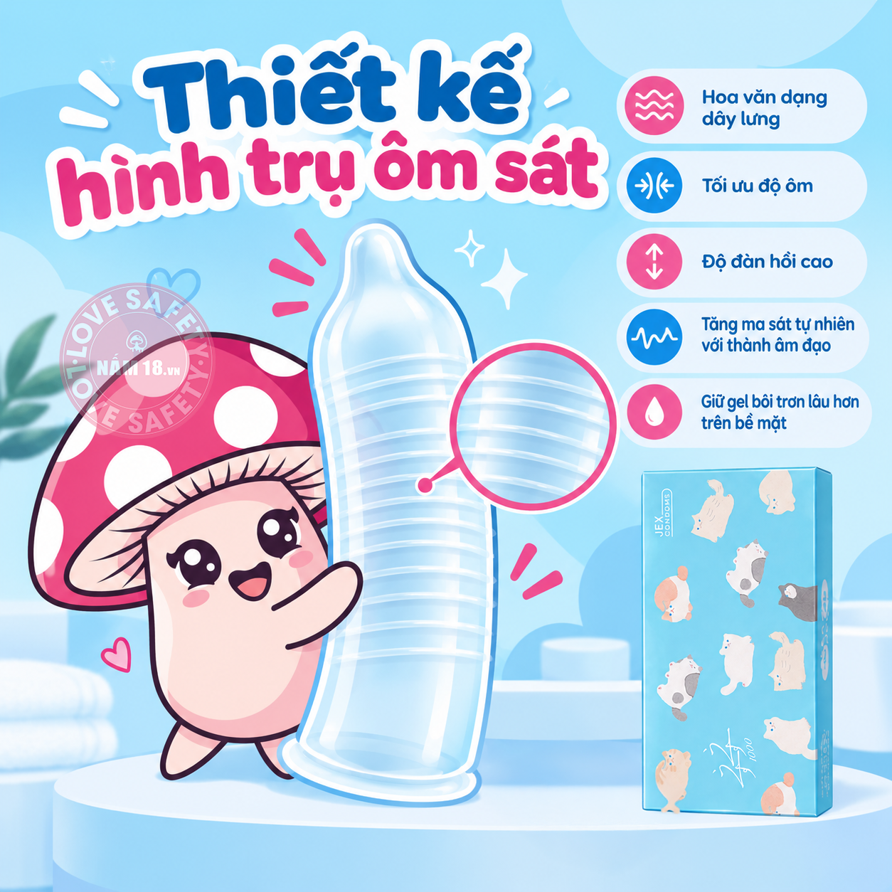  Bao Cao Su Siêu Mỏng Jex UsuUsu Jelia Coat Nhiều Gel 