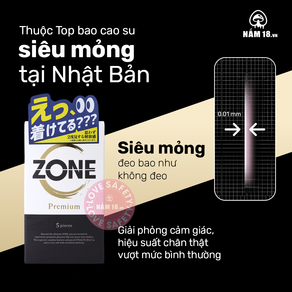  Bao Cao Su Siêu Mỏng Jex Zone Premium 
