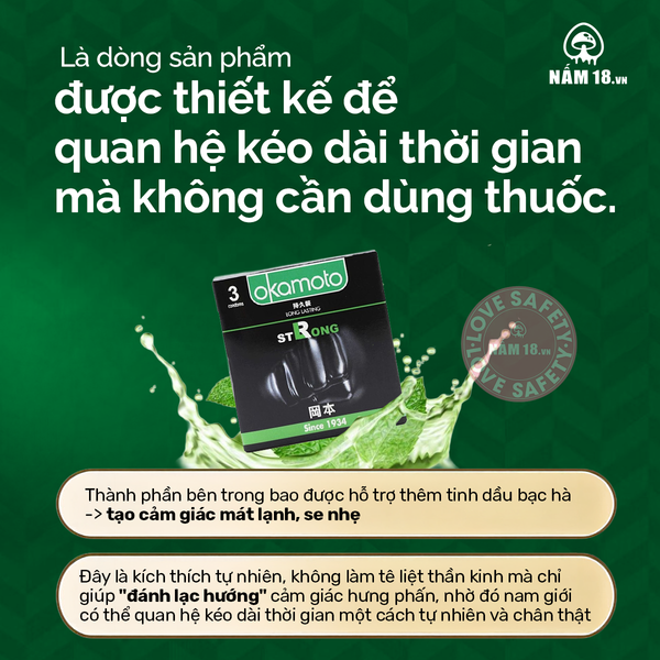 Bao Cao Su Kéo Dài Thời Gian Okamoto Strong