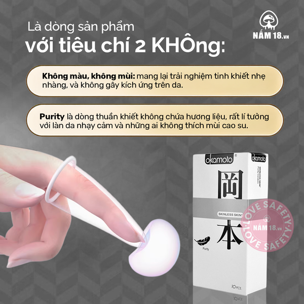 Okamoto Purity Bao cao su chính hãng japan