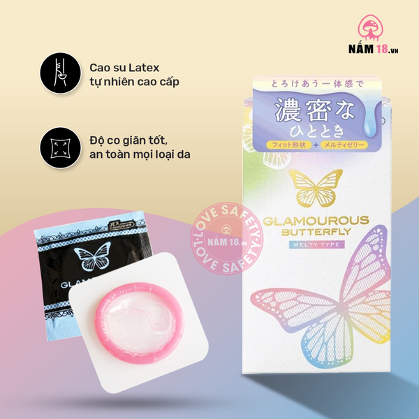 Bao Cao Su Jex Glamourous Butterfly Melty Hương Trà