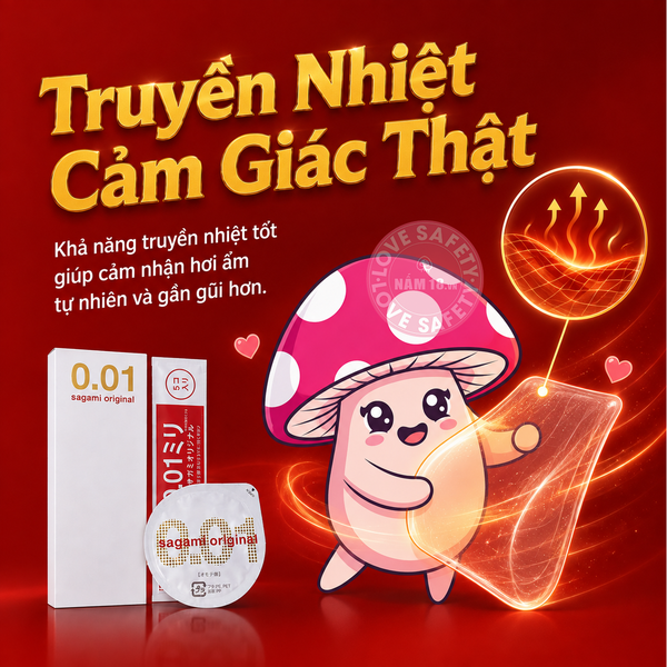 Bao Cao Su Siêu Mỏng Sagami 0.01 - Hộp 5 Cái