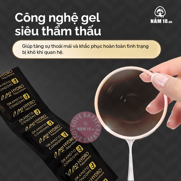 Bao Cao Su Size Lớn 56mm Siêu Mỏng Okamoto 0.02 PU