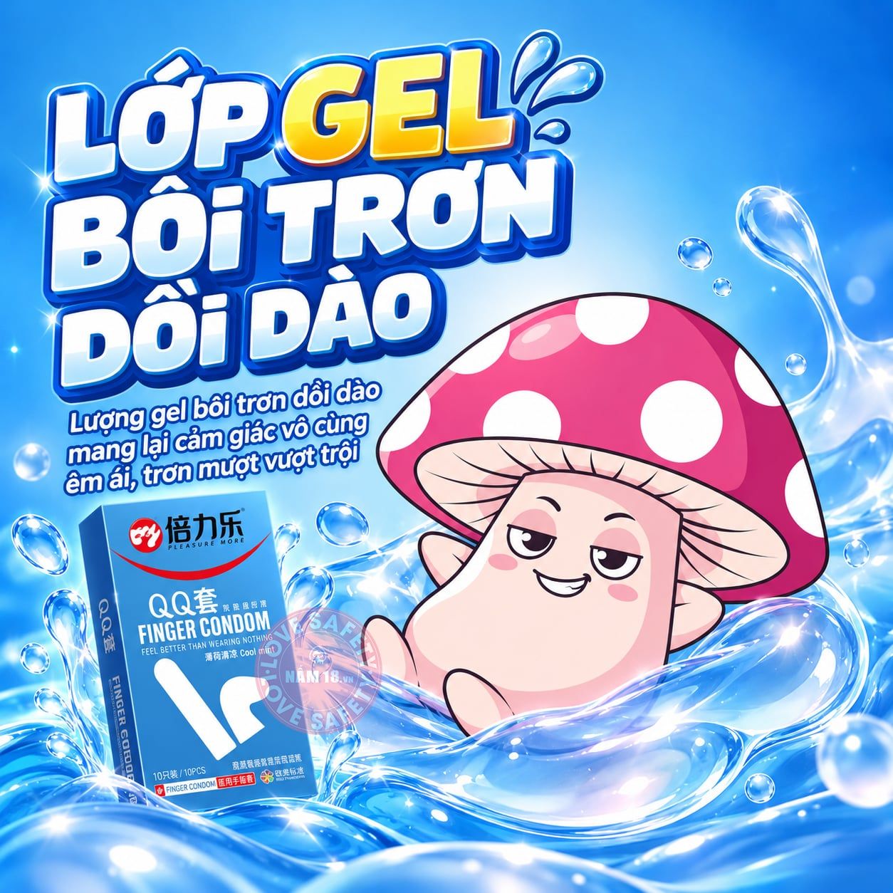  Bao Cao Su Ngón Tay Beilile QQ Cool Mint 