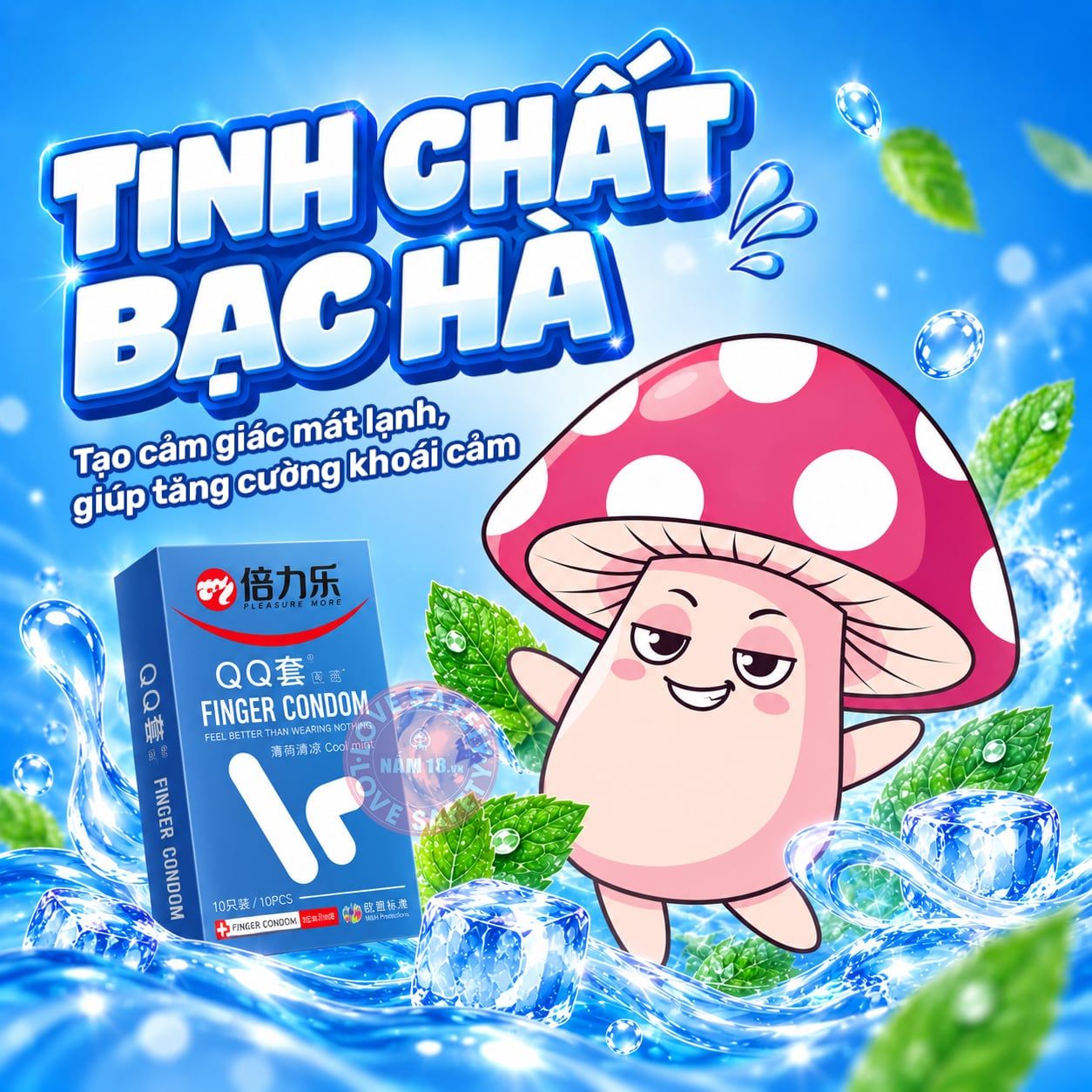  Bao Cao Su Ngón Tay Beilile QQ Cool Mint 