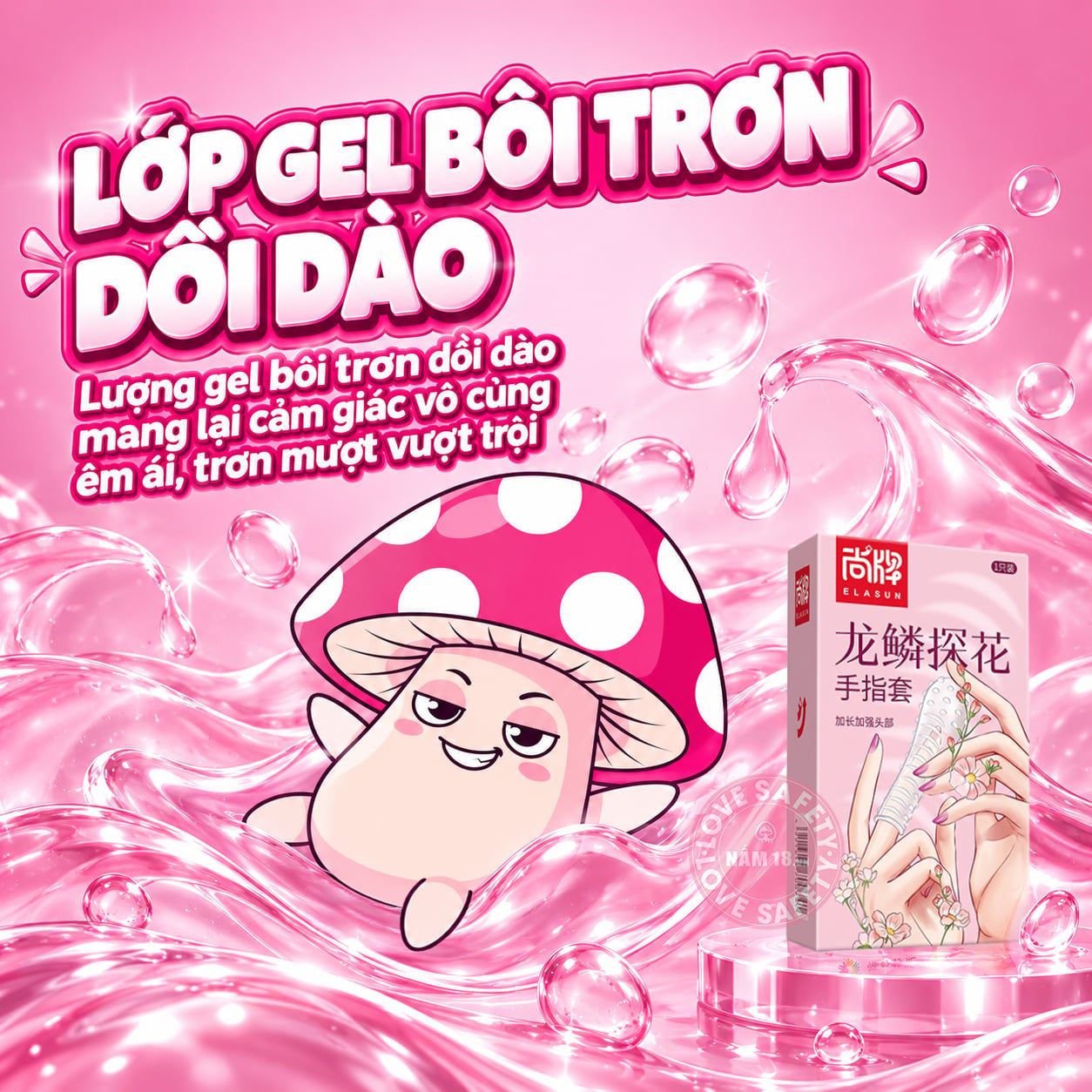  Bao Cao Su Ngón Tay Gai Elasun 1 Ngón - Hộp 1 Cái 