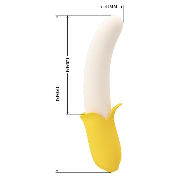 Dương Vật Giả Pretty Love Banana Geek Đa Chế Độ Rung Thụt