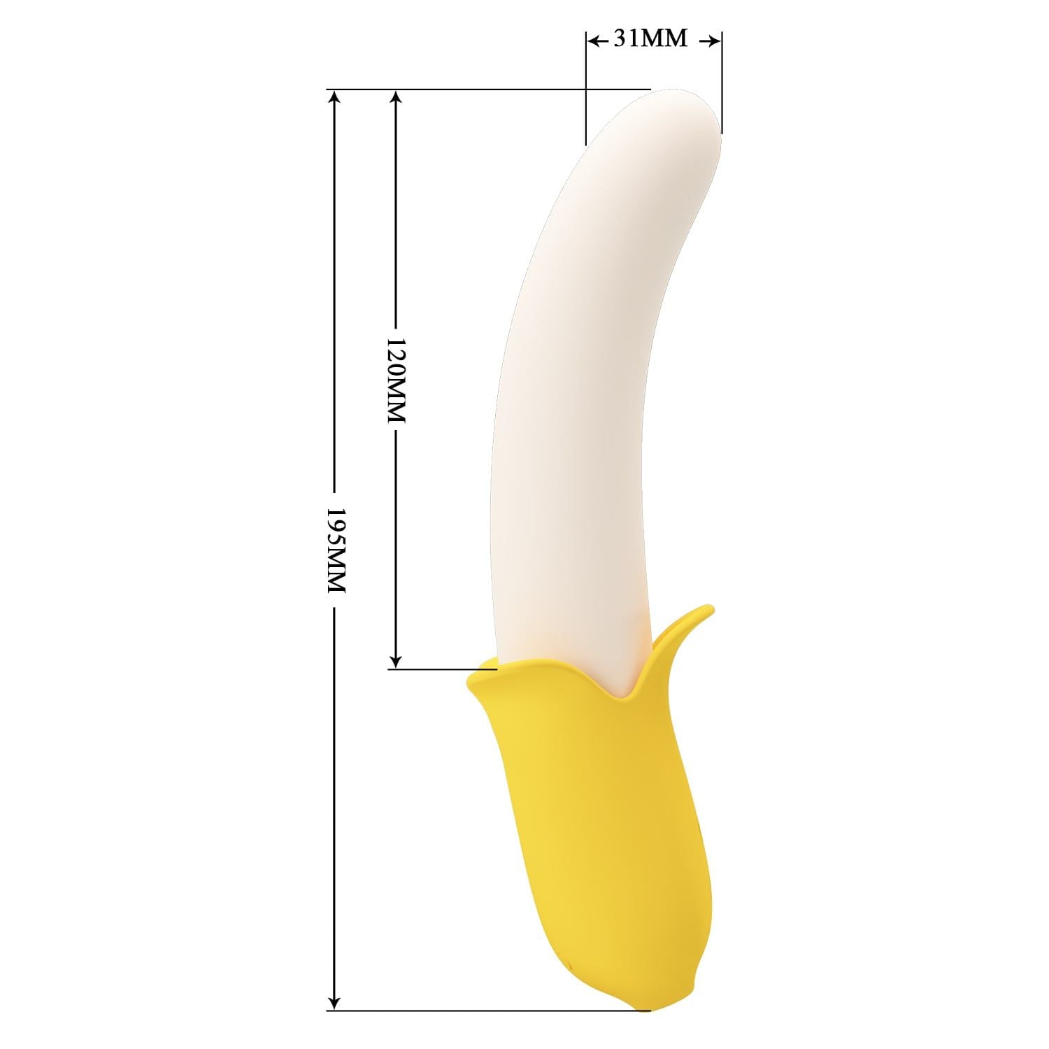  Dương Vật Giả Pretty Love Banana Geek Đa Chế Độ Rung Thụt 