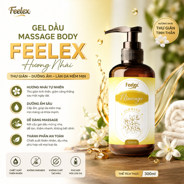  Gel Dầu Massage Body Feelex Hương Nhài 