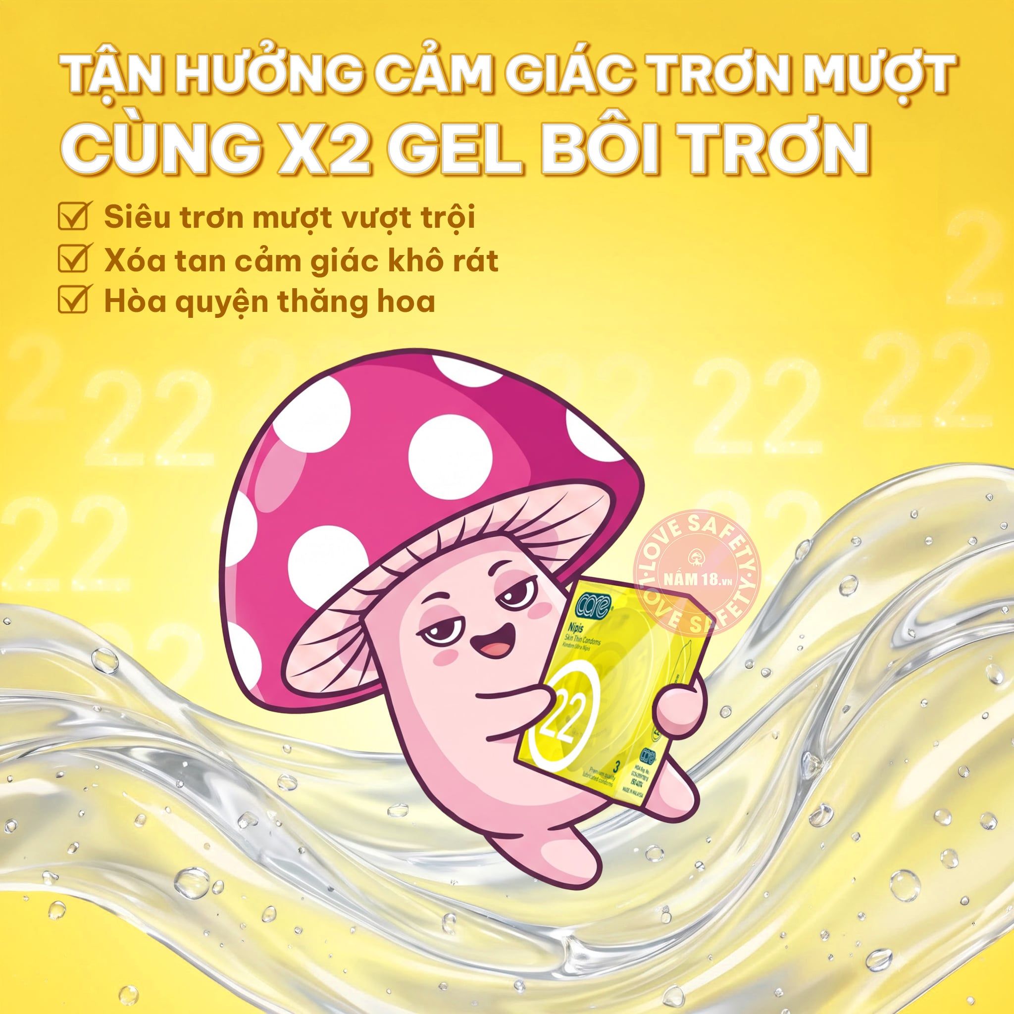  Bao Cao Su Siêu Mỏng CARE 22 Nipis Hương Nước Hoa 