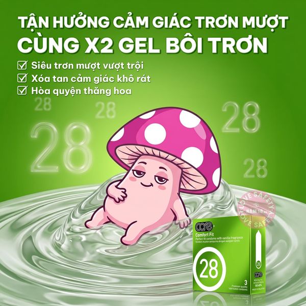  Bao Cao Su CARE 28 Comfort Fit Hương Vani 
