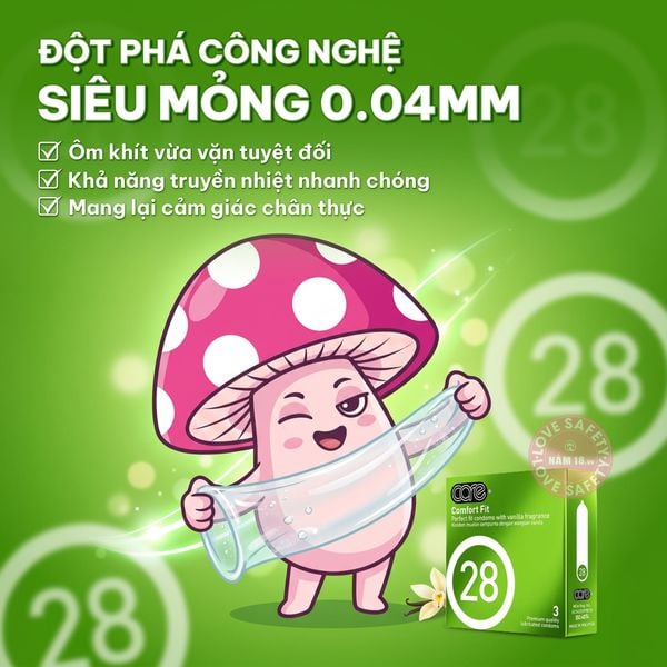 Bao Cao Su CARE 28 Comfort Fit Hương Vani