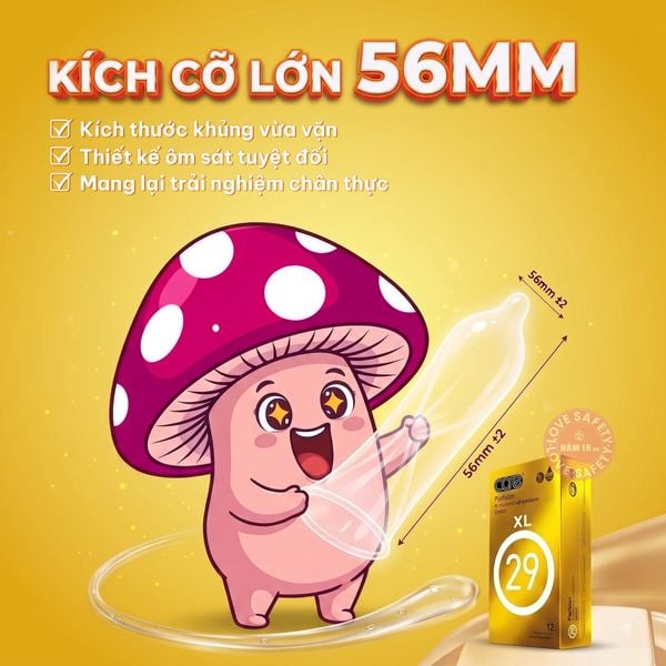 Bao Cao Su Size Lớn 56mm CARE 29 Parisian Hương Nước Hoa