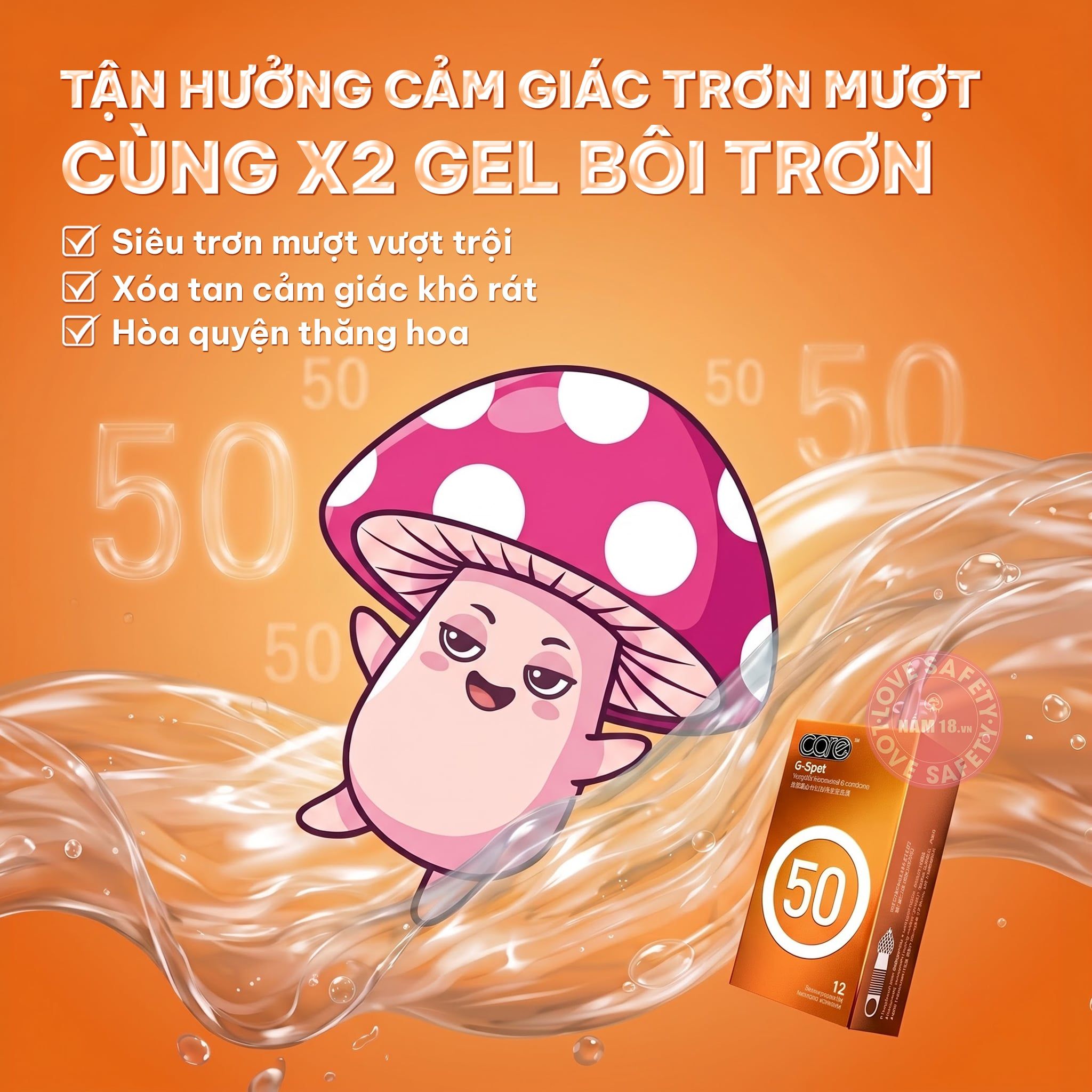  Bao Cao Su Gân Gai CARE 50 G Spot Hương Dứa 