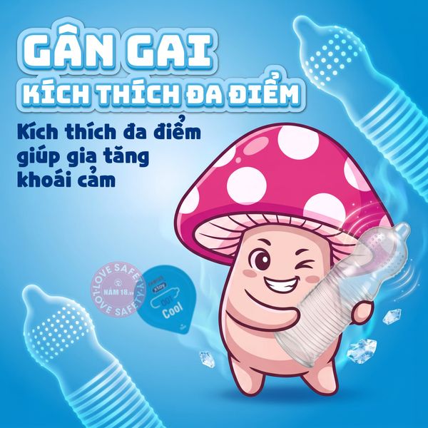Bao Cao Su Gân Gai Hương Việt Quất Mát Lạnh Xtoy Cool