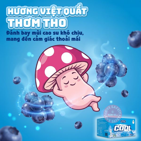 Bao Cao Su Gân Gai Hương Việt Quất Mát Lạnh Xtoy Cool