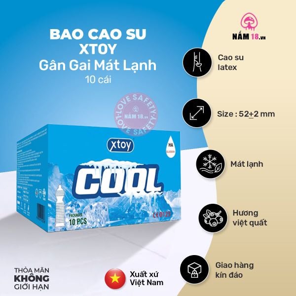 Bao Cao Su Gân Gai Hương Việt Quất Mát Lạnh Xtoy Cool
