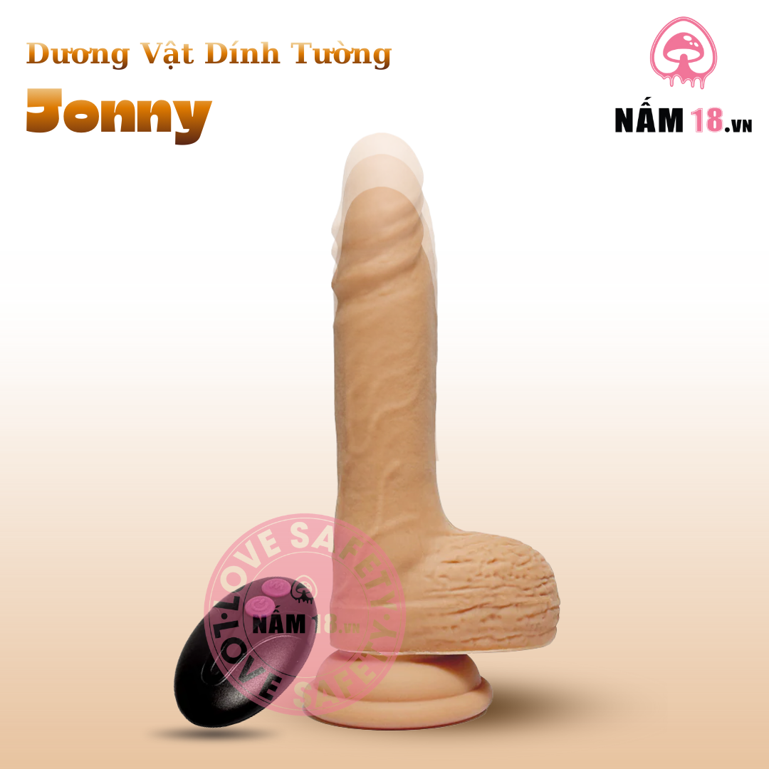  Dương Vật Dính Tường Jonny 7 Chế Độ Rung Thụt 