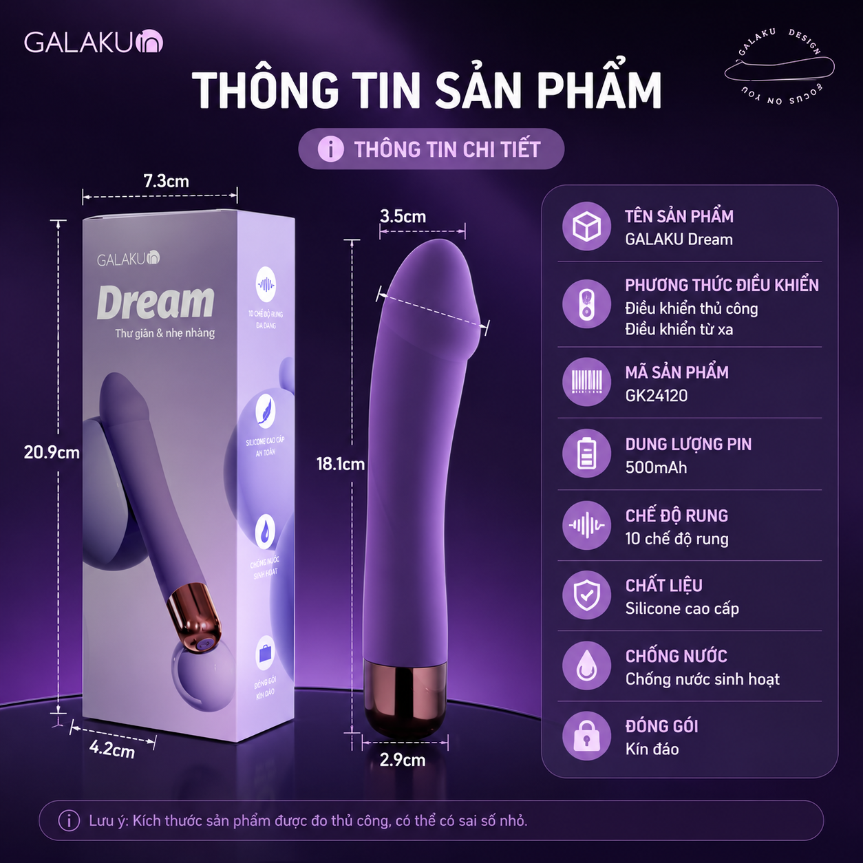  Dương Vật Giả Galaku Dream Tỏa Nhiệt 