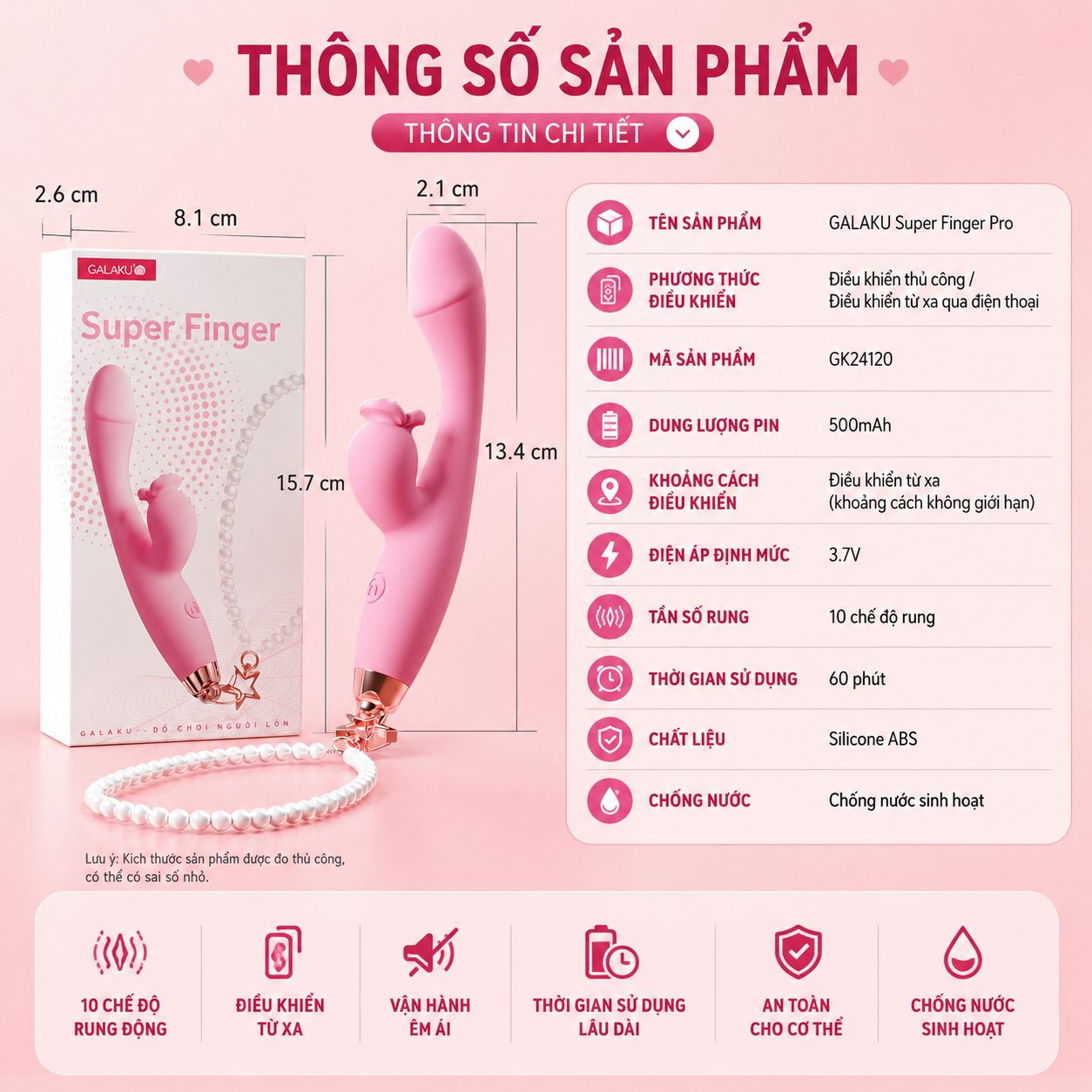  Dương Vật Giả Galaku Mini Fun Pro Điều Khiển App 