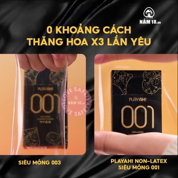 Bao Cao Su Siêu Mỏng Playah 0.01 Non Latex