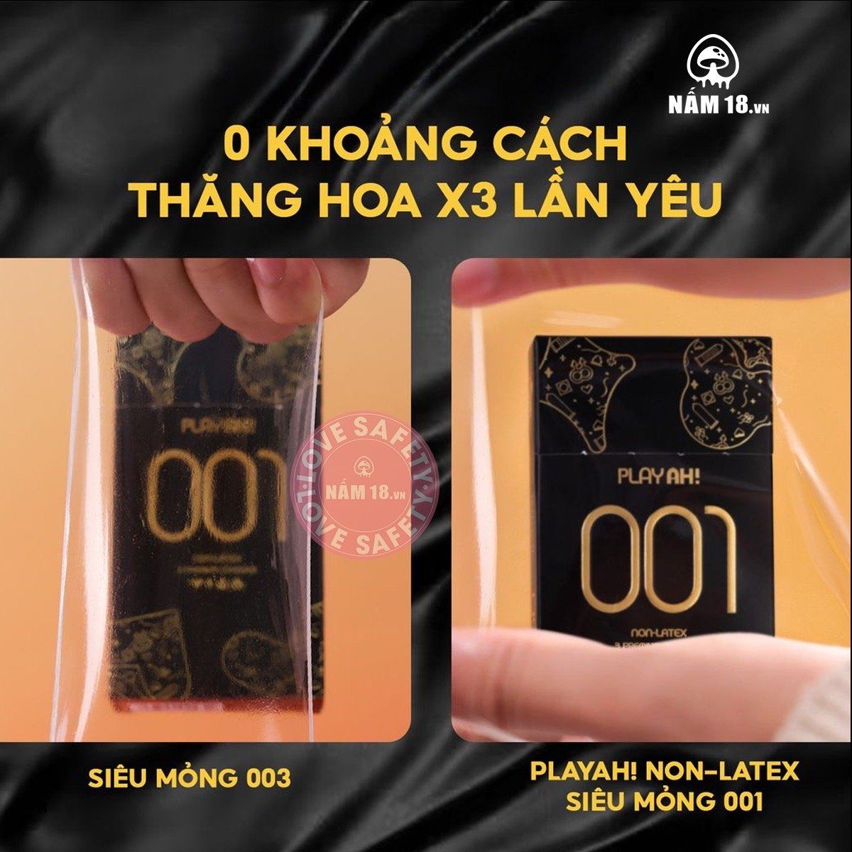  Bao Cao Su Siêu Mỏng Playah 0.01 Non Latex 