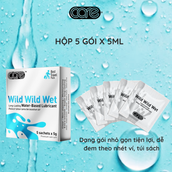  Gel Bôi Trơn CARE Wild Wild Wet - 5 Gói 