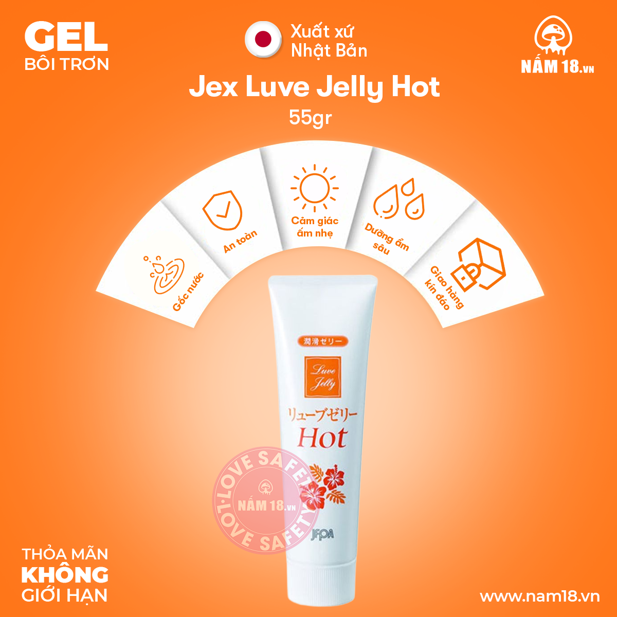  Gel Bôi Trơn Ấm Nóng Jex Luve Jelly Hot 