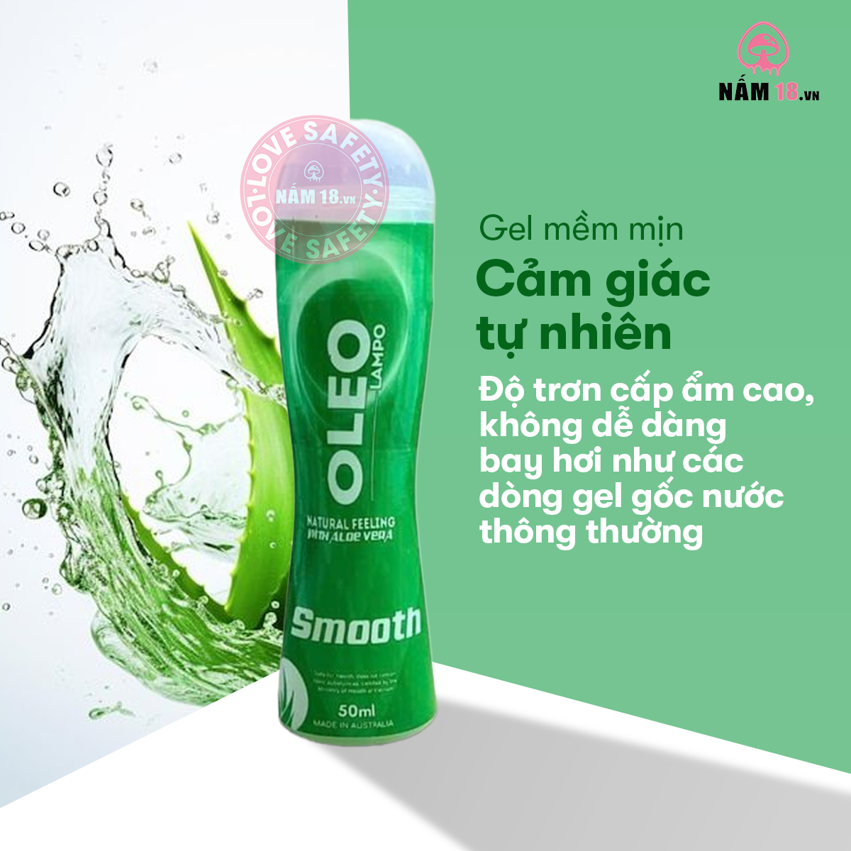  Gel Bôi Trơn Oleo Lampo Smooth Hương Nha Đam 
