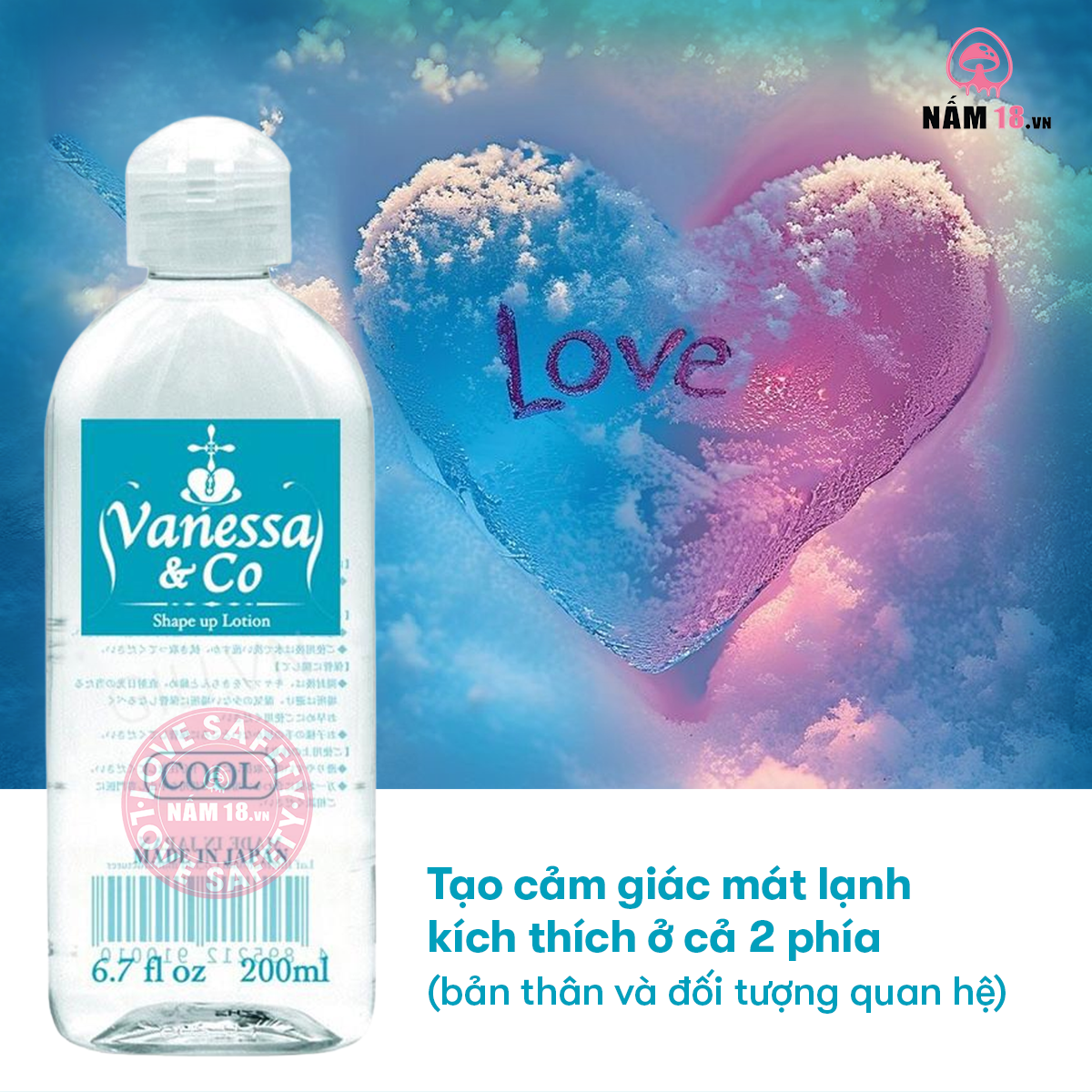  Gel Bôi Trơn Cấp Ẩm Vanessa & Co Cooling Mát Lạnh 