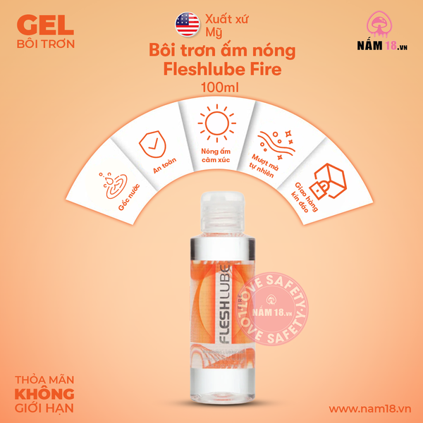  Gel Bôi Trơn Ấm Nóng Fleshlube Fire 