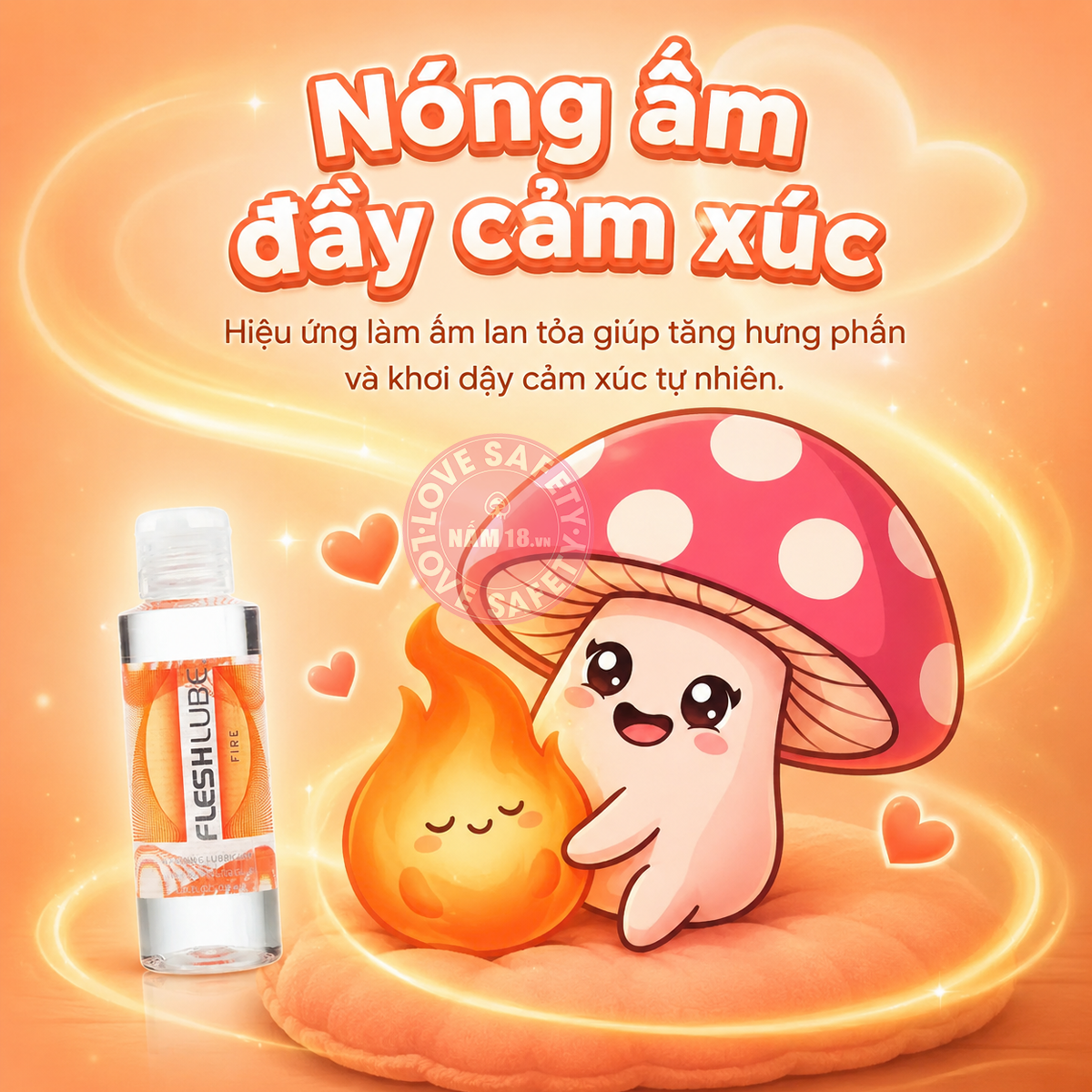  Gel Bôi Trơn Ấm Nóng Fleshlube Fire 