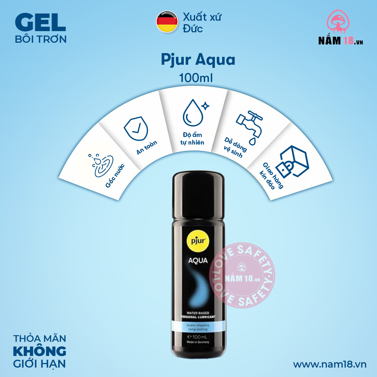  Gel Bôi Trơn Cao Cấp Pjur Aqua 
