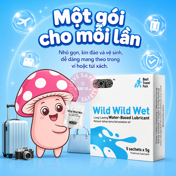  Gel Bôi Trơn CARE Wild Wild Wet - 5 Gói 