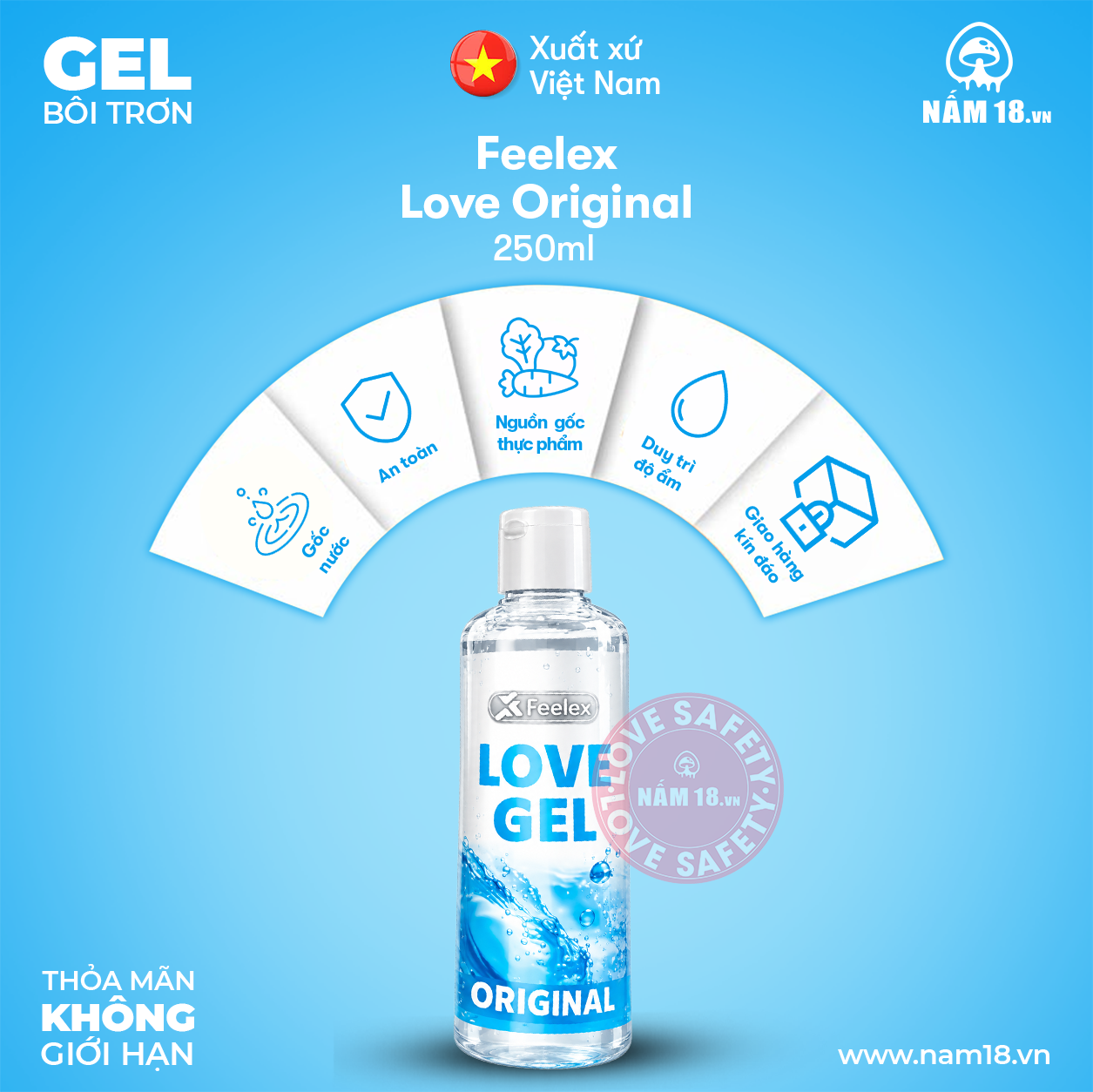  Gel Bôi Trơn Feelex Love Gel Original 