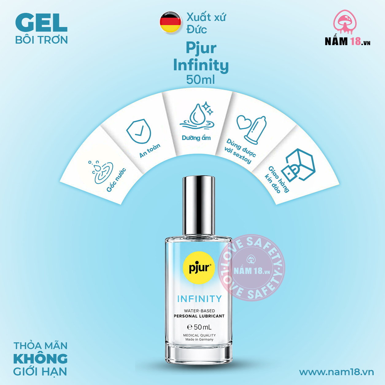  Gel Bôi Trơn Gốc Nước Cao Cấp Pjur Infinity 
