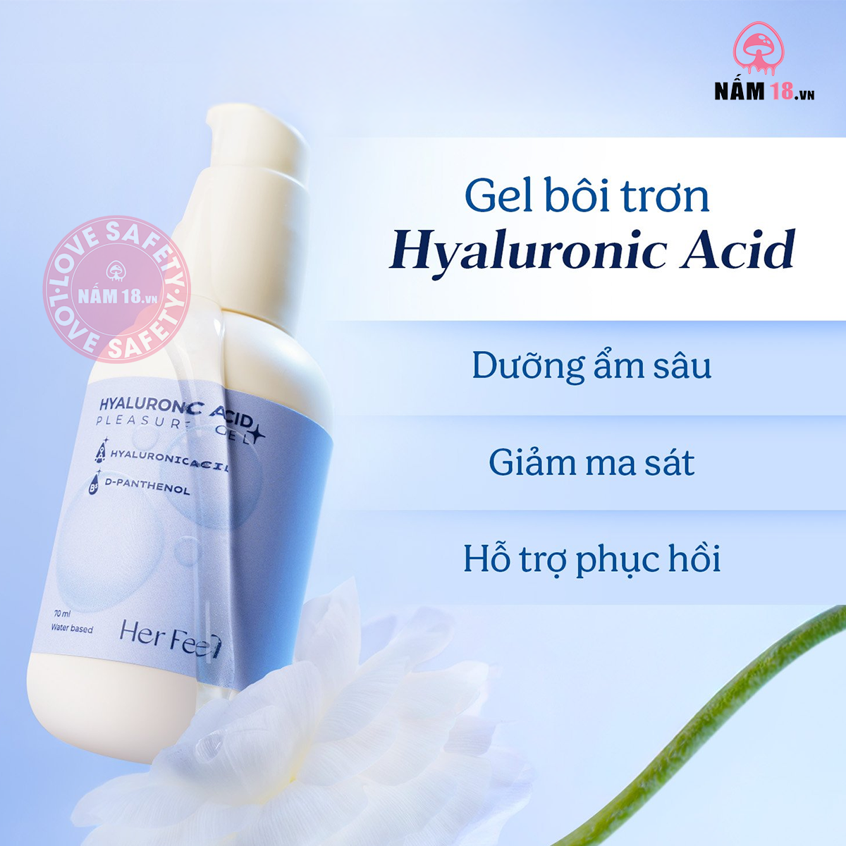  Gel Bôi Trơn Cấp Ẩm Her Feel Hyaluronic Acid 