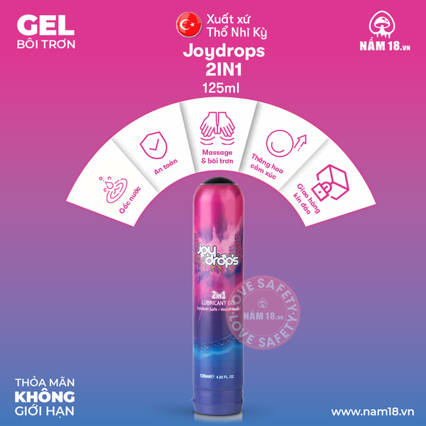  Gel Bôi Trơn Joydrops Massage 2in1 
