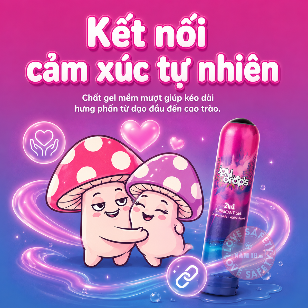  Gel Bôi Trơn Joydrops Massage 2in1 
